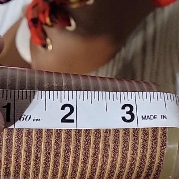 Sz 5.5 Tan Womens Bamboo heels sz 5.5 Scarf Ties - Picture 10 of 10